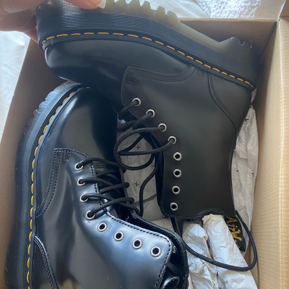 SOLD Jadon smooth leather platform boots - Picture 4 of 6